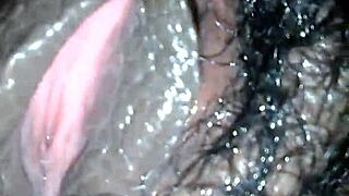 Big black dick contrasts with tight pussy in intense scene