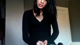 Hot Transsexual Performs Solo Webcam Show Sucking And Fucking Dildo Anal And Oral