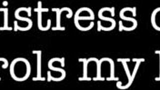 Dominatrix Mistress April eier hullet mitt med elektro-dildo og pisking!