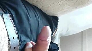 Homemade video of man with massive cock and feet