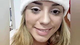 Teen gets naughty on webcam petite blonde