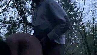 Passionate Night Sex In The Woods