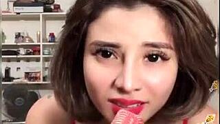 Hot girl dances bingo.