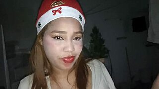 I show off my big ass and take it in my Christmas-themed video