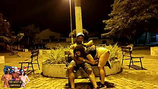 Prostitute Takes Monster Cock Outdoors Publicly