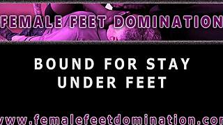 susan blue smells bound man's feet in femdom trailer?