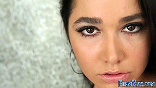 Intense orgasm of busty teen ends with facial cumshot