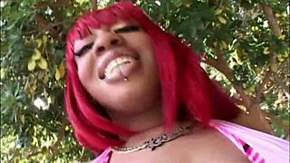 Ebony stripper tries anal first time