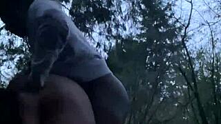 Passionate Night Sex In The Woods