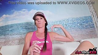 experienced milf sofie marie delivers ultimate pov handjob with big cock