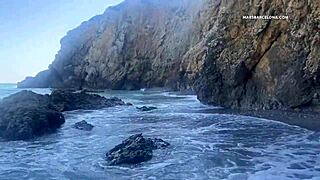 gay blowjob on public beach outdoors