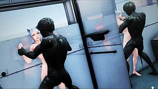 Valkyrie relaxes in the bath, exploring her desires in 3d hentai uncensored
