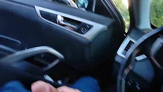 She starts sucking me and wants to be fucked downtown. A voyeur stops to watch us company.