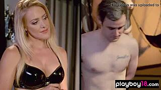 Kate trains a perfect blonde subslut with big tits in latex