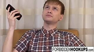 Big Boobed Babe Takes Step-Brother's Fat Cock!