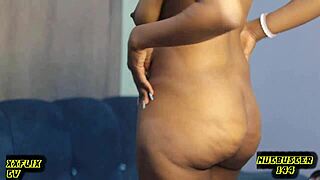 Homemade BBW Amateur Bent Over for Doggy Cumshot Creampie Fuck