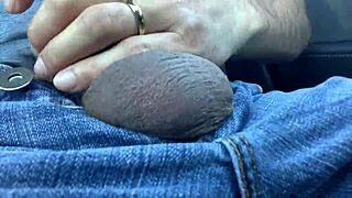 Masturbating balls deep in the car while driving