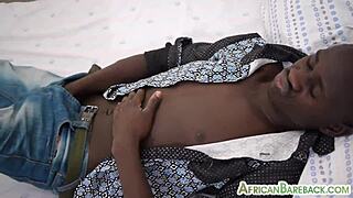 Black Solo African Bottom Strokes Big Black Cock Before Cumshot And Assfucking