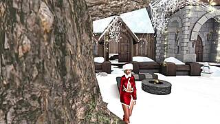 Young Santa's Wife Enjoys Group Fun With Elves In Hentai Style