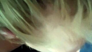This old woman performs oral sex in the back of a car