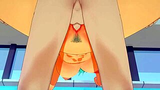 Ikki Tousen - Pool Sex with Hot Housen Ryofu in Sexy Tits Fucking Moaning Pussy