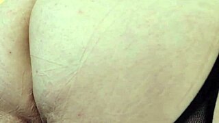 A chubby middle aged woman with big ass, enjoys doggy style home, you know the rest