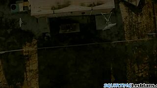 busty milf squirts on sapphic teen's pussy