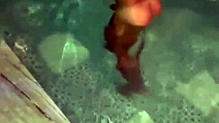 neighbor invites me to pool for big cock action