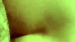 She rides that big cock hard on her ass