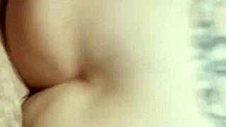 She rides that big cock hard on her ass