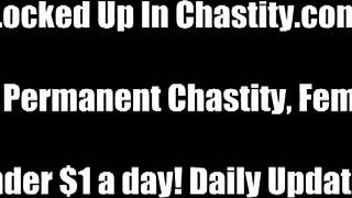 I will ensure you can't touch your cock with toys and bondage