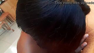 licking huge black cock with cumshot