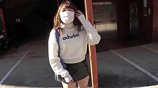 I'm watching cheerleader swallow cum after vibrator masturbation, acrobatic sex amazing