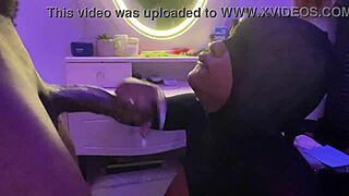 Ebony girl gives great blowjob times, black hardcore sucking monster cock intense session!