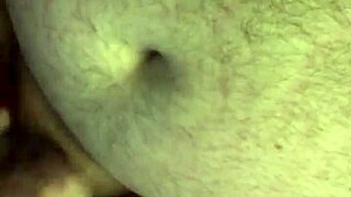 redhead amateur subtly licks and sucks balls with handjob tease.