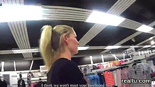 Glamorous Czech teen 18+ seduced at supermarket