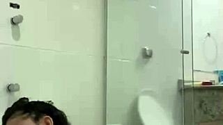Bia Hot Morena Masturbates with Shower Jet