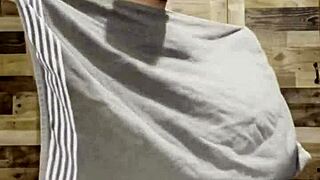 Folding Laundry Naked