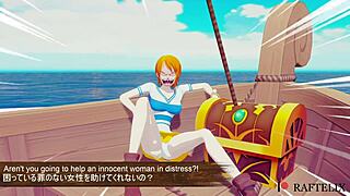 One Piece 3D sex parodie s Nami v divokém gangbang akci.