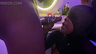 Ebony girl gives great blowjob times, black hardcore sucking monster cock intense session!