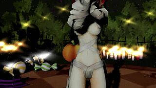 mmd happy halloween dance with ibaraken kasen