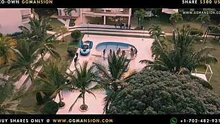 Brunette Latina flaunts her big ass in lingerie.