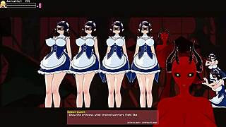 These Succubus royals accidentally give maid cartoonification sex to orgasm