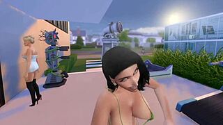 Lorena Sanchez feels passionate in this Sims4 parody scene