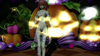 mmd happy halloween dance with ibaraken kasen