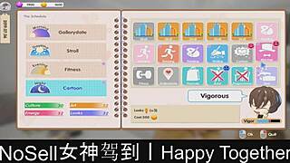 happy couple plays dating game