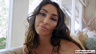 Busty milf stepmother gets special pussy attention from me