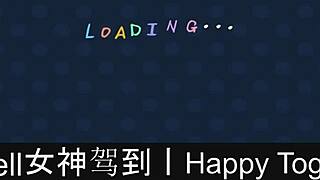 happy couple plays dating game