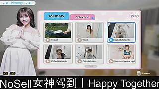 happy couple plays dating game