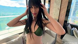 latina babe fucked in pov.